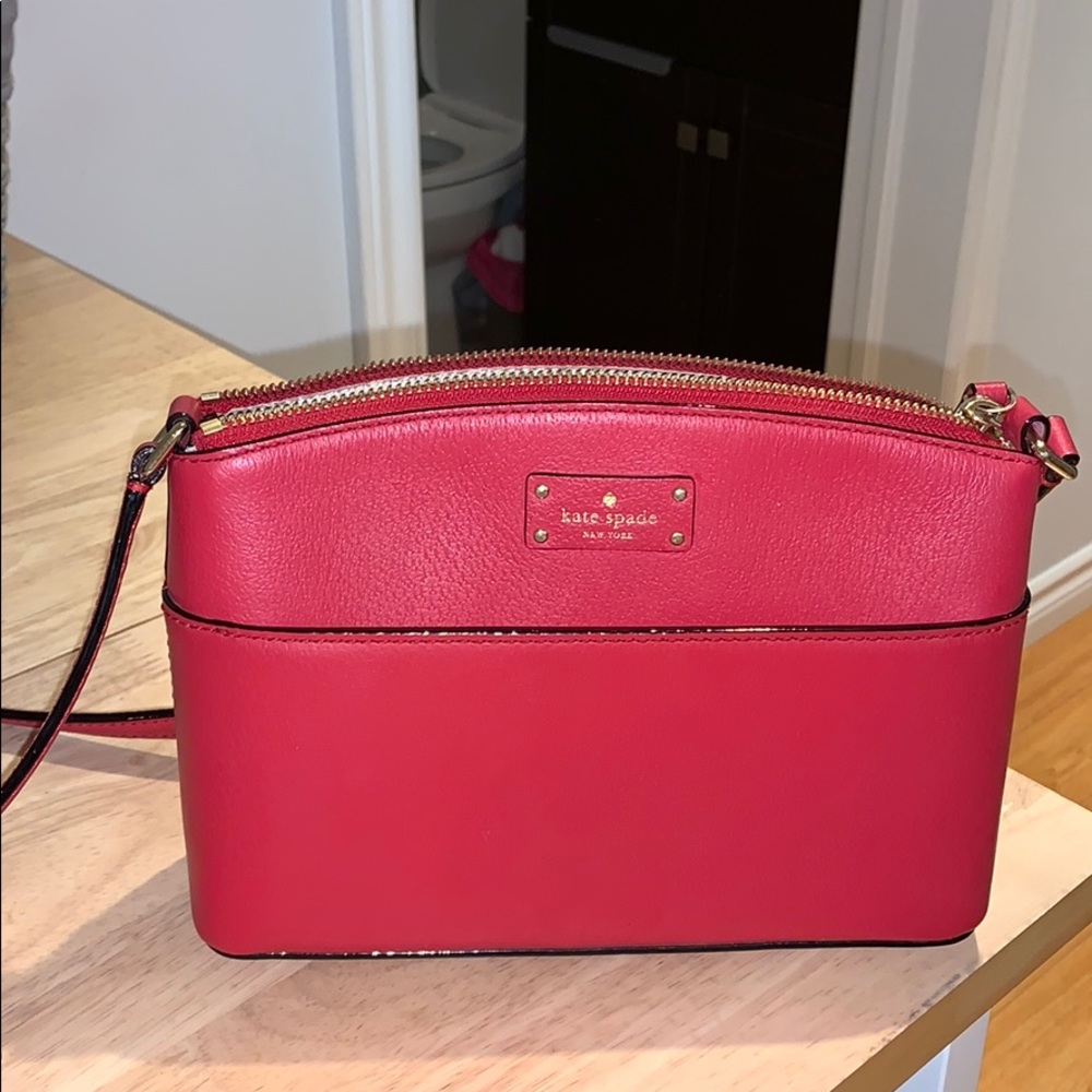 Kate spade red leather purse